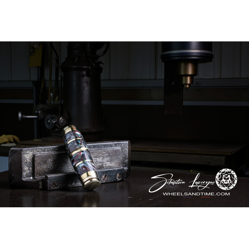 ventru 24 mm 18650 marbré JASPE ROUGE ( pret a partir )