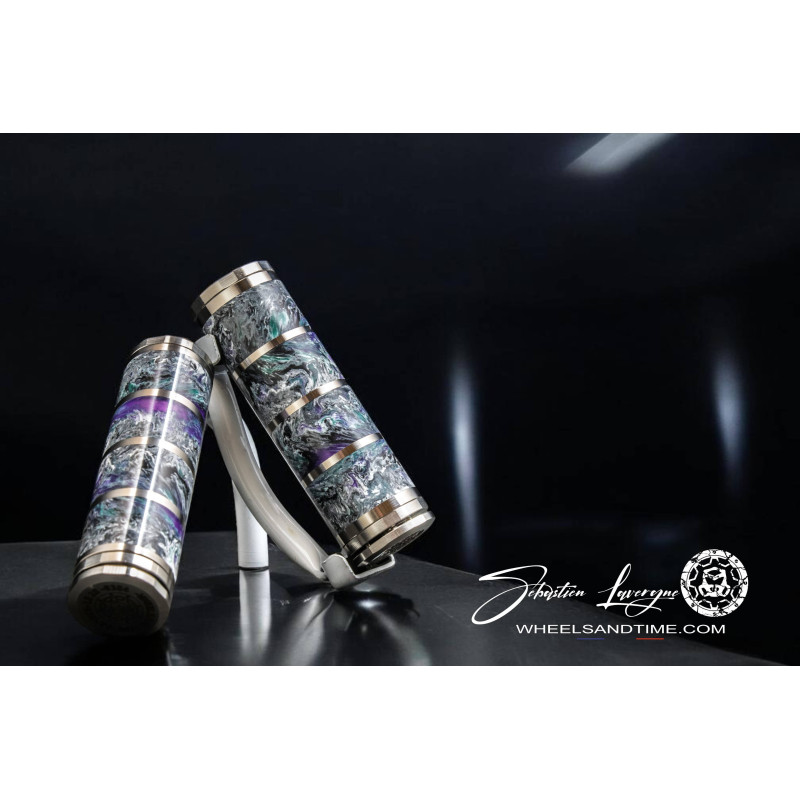 MATERIA 28mm epoxy marble purple  -21700 (FR) ( be ready )