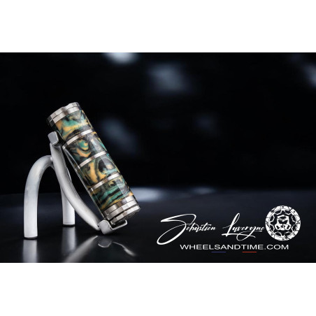 MATERIA 30mm epoxy marble grenn/gold  -21700 (FR) ( be ready )