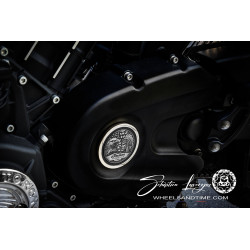 belt cover insert " indian us "- custom motorcycle accessory