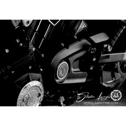 belt cover insert " indian skull " aluminium