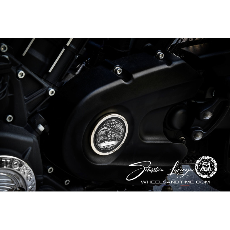 belt cover insert " indian us "- custom motorcycle accessory